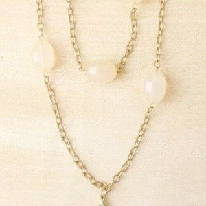 Jewel Kade Duet Gold/Cream Necklace